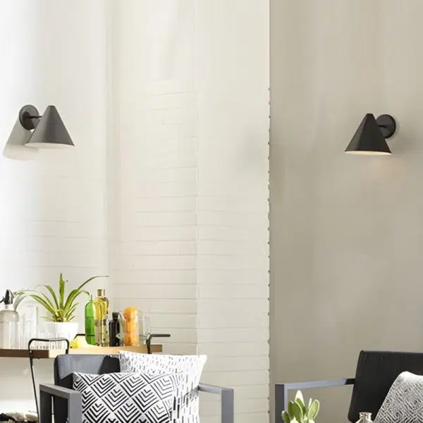 Contemporary Industrial Iron Geometric Cone 1-Light Outdoor Waterproof Wall Sconce Lamp For Outdoor Patio - Image 7