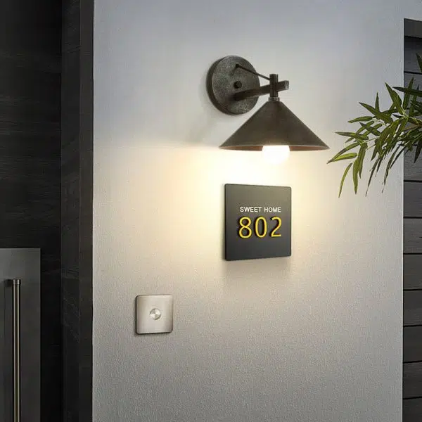 Contemporary Nordic Iron Geometric Cone 1-Light Outdoor Waterproof Wall Sconce Lamp For Garden - Image 3