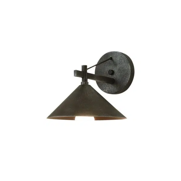 Contemporary Nordic Iron Geometric Cone 1-Light Outdoor Waterproof Wall Sconce Lamp For Garden - Image 15