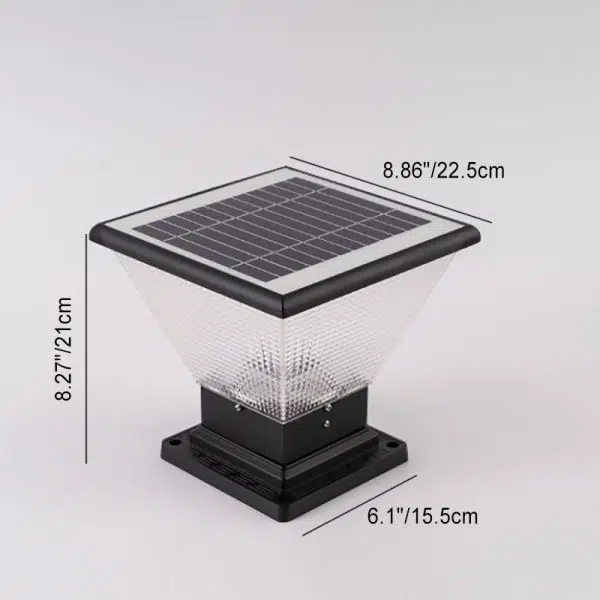 Contemporary Industrial Aluminum Acrylic Round Waterproof LED Outdoor Post Light For Garden - Image 4