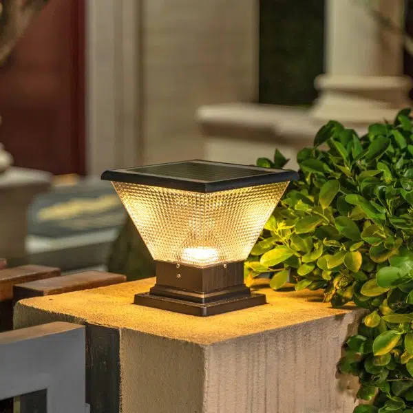 Contemporary Industrial Aluminum Acrylic Round Waterproof LED Outdoor Post Light For Garden - Image 2