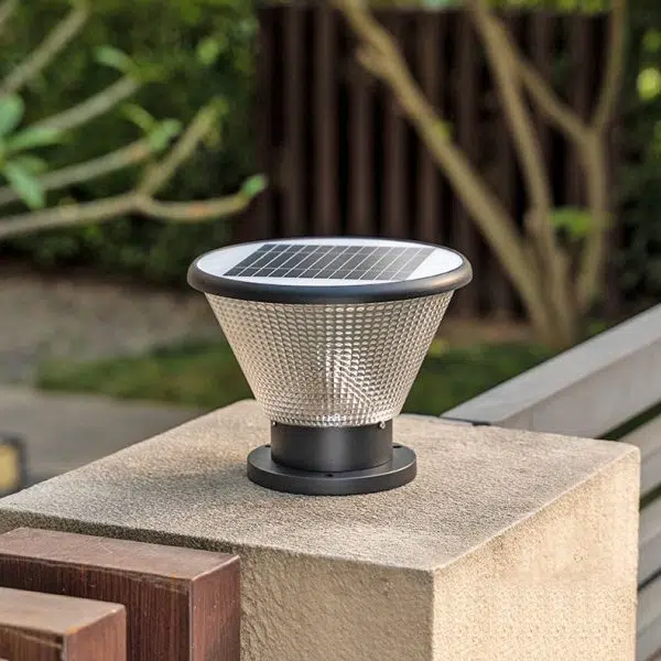 Contemporary Industrial Aluminum Acrylic Round Waterproof LED Outdoor Post Light For Garden - Image 14