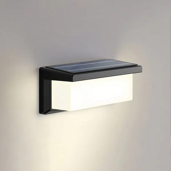 Contemporary Simplicity Rectangular Waterproof Solar Human Body Induction LED Outdoor Wall Sconce Lamp For Garden - Image 11