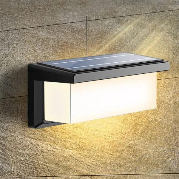 Contemporary Simplicity Rectangular Waterproof Solar Human Body Induction LED Outdoor Wall Sconce Lamp For Garden - Image 10
