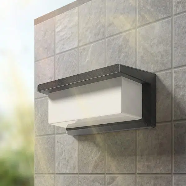 Contemporary Simplicity Rectangular Waterproof Solar Human Body Induction LED Outdoor Wall Sconce Lamp For Garden - Image 8