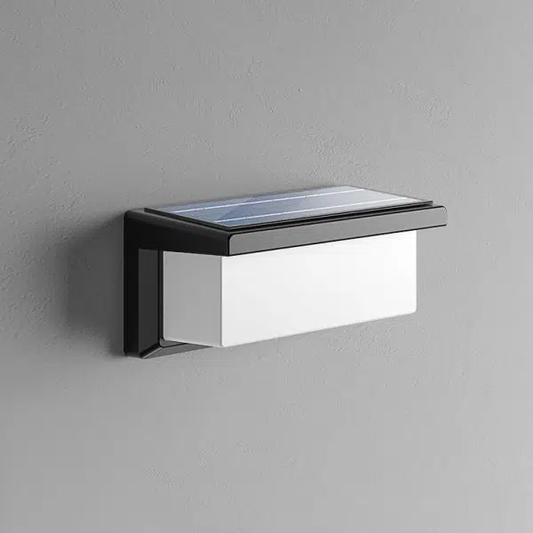 Contemporary Simplicity Rectangular Waterproof Solar Human Body Induction LED Outdoor Wall Sconce Lamp For Garden - Image 12