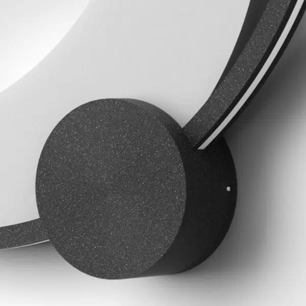 Contemporary Simplicity Geometric Circle Ring Stainless Steel Acrylic LED Solar Outdoor Wall Sconce Lamp For Garden - Image 6