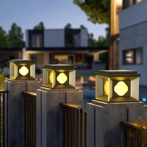 Contemporary Simplicity Square Aluminum Stainless Steel LED Outdoor Post Light For Garden - Image 12