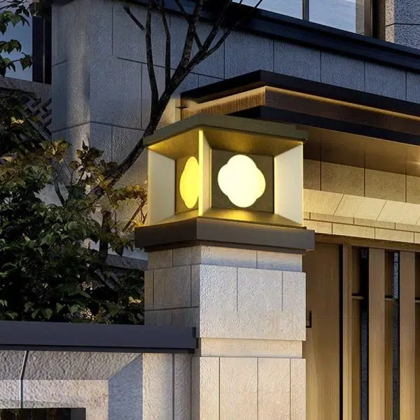 Contemporary Simplicity Square Aluminum Stainless Steel LED Outdoor Post Light For Garden - Image 13