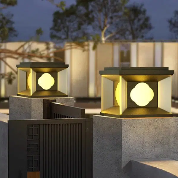 Contemporary Simplicity Square Aluminum Stainless Steel LED Outdoor Post Light For Garden - Image 2