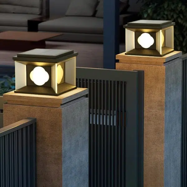 Contemporary Simplicity Square Aluminum Stainless Steel LED Outdoor Post Light For Garden - Image 7