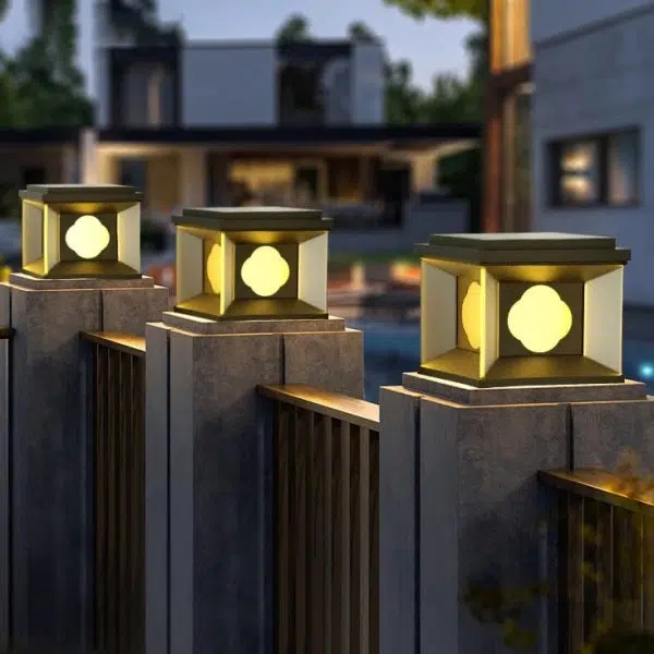 Contemporary Simplicity Square Aluminum Stainless Steel LED Outdoor Post Light For Garden - Image 9