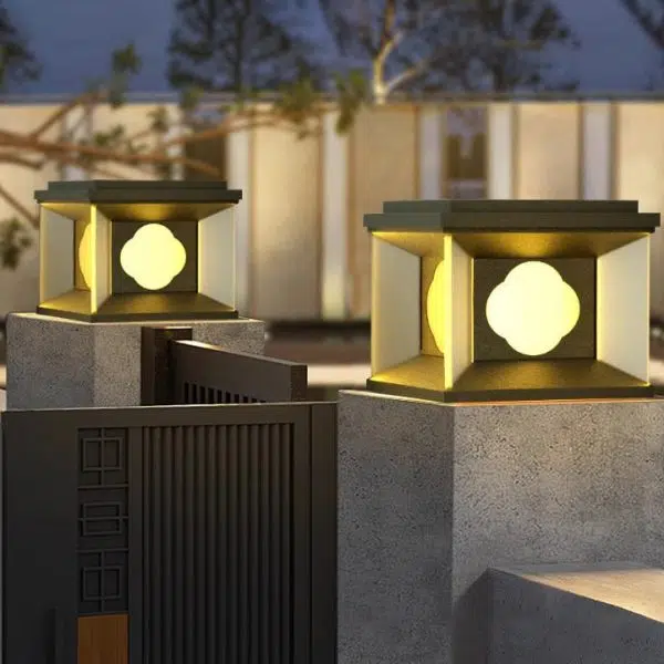 Contemporary Simplicity Square Aluminum Stainless Steel LED Outdoor Post Light For Garden - Image 10