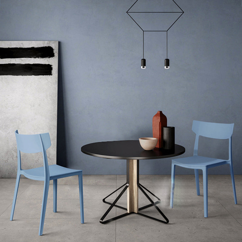 BS-Lighting-LL04472-10.jpg Contemporary Nordic Square Plastic Stackable Dining Chair Open Back For Dining Room - Image 1