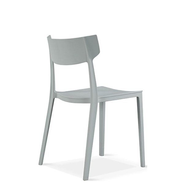 Contemporary Nordic Square Plastic Stackable Dining Chair Open Back For Dining Room - Image 15