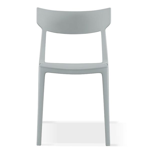 Contemporary Nordic Square Plastic Stackable Dining Chair Open Back For Dining Room - Image 14