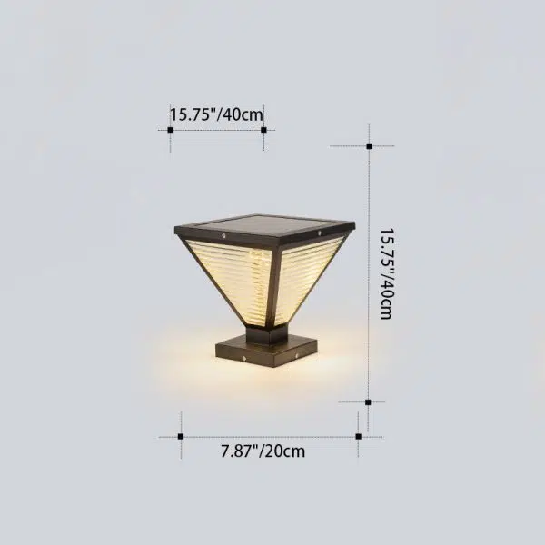 Modern Minimalist Waterproof Square Prismatic Stainless Steel Glass 1-Light Outdoor Light For Patio - Image 7