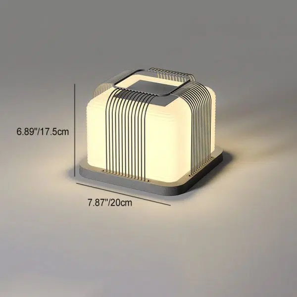 Modern Minimalist Solar Waterproof Square PE Stainless Steel LED Outdoor Light For Outdoor - Image 4