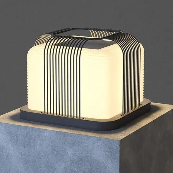 Modern Minimalist Solar Waterproof Square PE Stainless Steel LED Outdoor Light For Outdoor - Image 10