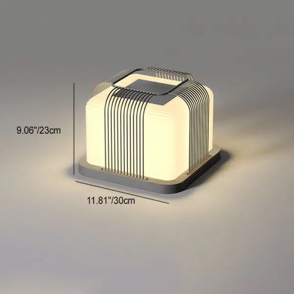 Modern Minimalist Solar Waterproof Square PE Stainless Steel LED Outdoor Light For Outdoor - Image 5