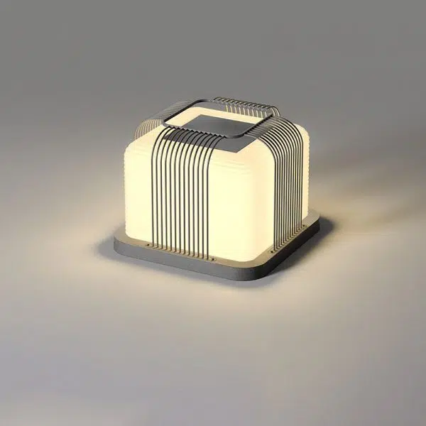 Modern Minimalist Solar Waterproof Square PE Stainless Steel LED Outdoor Light For Outdoor - Image 13