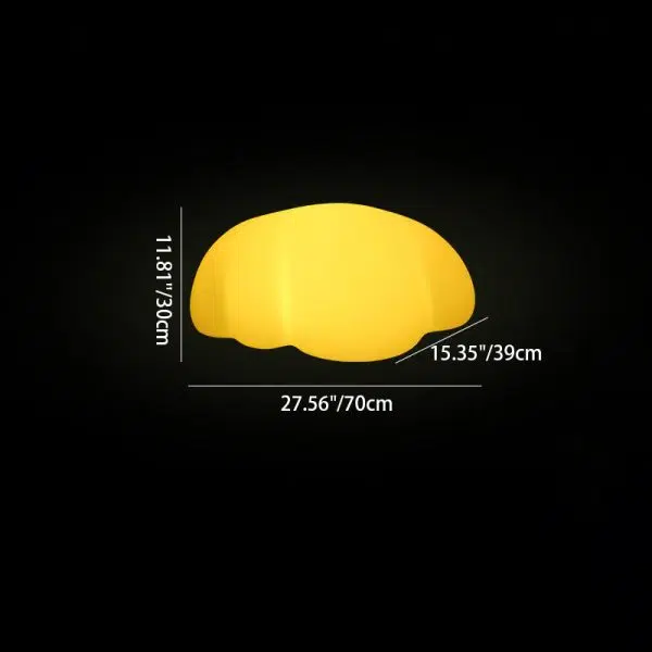 Modern Art Deco Solar Waterproof Cloud Shape PE LED Outdoor Light For Outdoor - Image 5