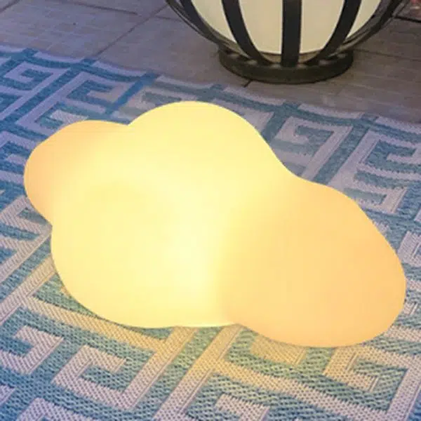 Modern Art Deco Solar Waterproof Cloud Shape PE LED Outdoor Light For Outdoor - Image 14