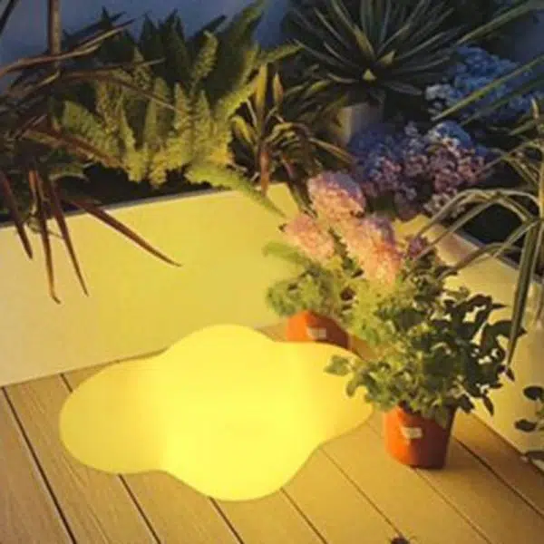 Modern Art Deco Solar Waterproof Cloud Shape PE LED Outdoor Light For Outdoor - Image 16