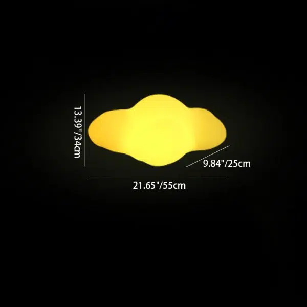 Modern Art Deco Solar Waterproof Cloud Shape PE LED Outdoor Light For Outdoor - Image 4