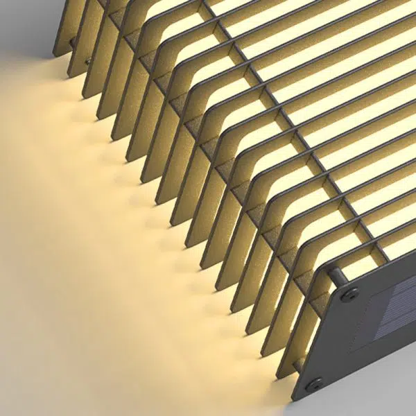 Modern Minimalist Solar Waterproof Rectangle PE Stainless Steel LED Outdoor Light For Outdoor - Image 6