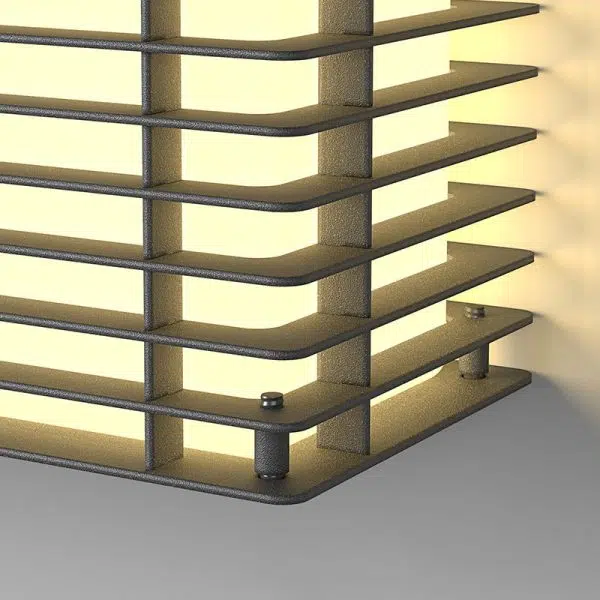 Modern Minimalist Solar Waterproof Rectangle PE Stainless Steel LED Outdoor Light For Outdoor - Image 7