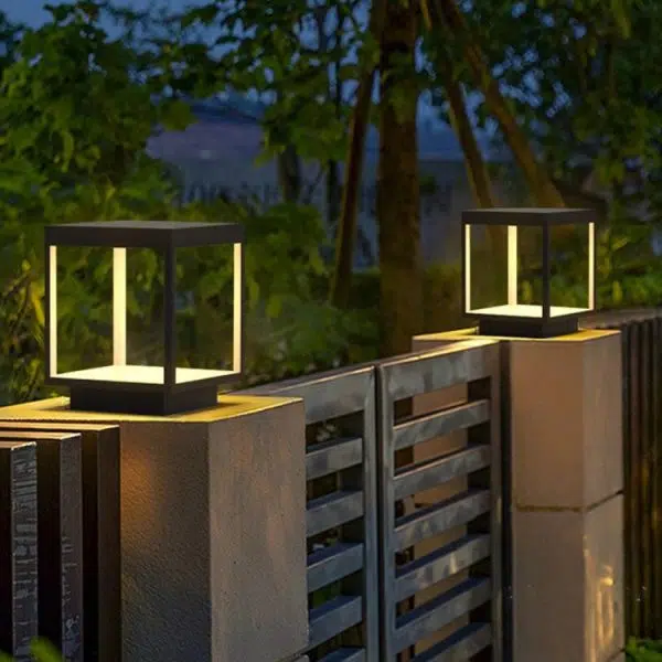 Modern Minimalist Waterproof Square Iron Acrylic LED Outdoor Light For Outdoor - Image 2