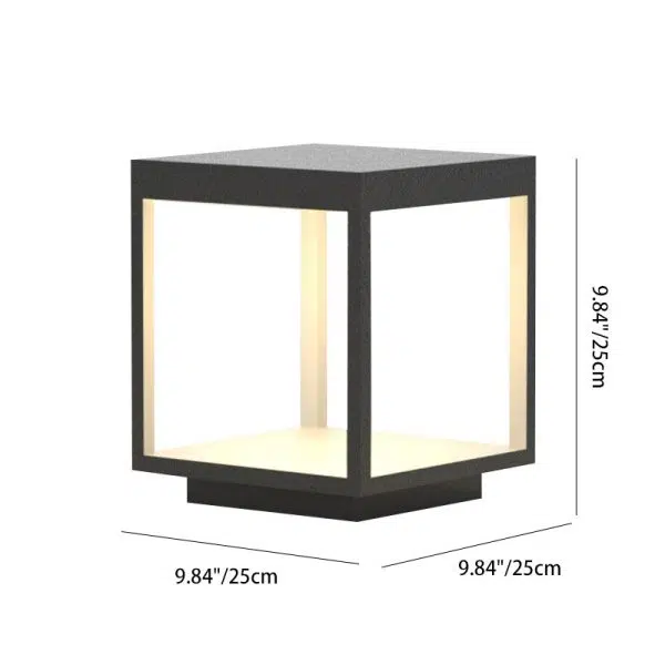 Modern Minimalist Solar Waterproof Square Iron Acrylic LED Outdoor Light For Outdoor - Image 5