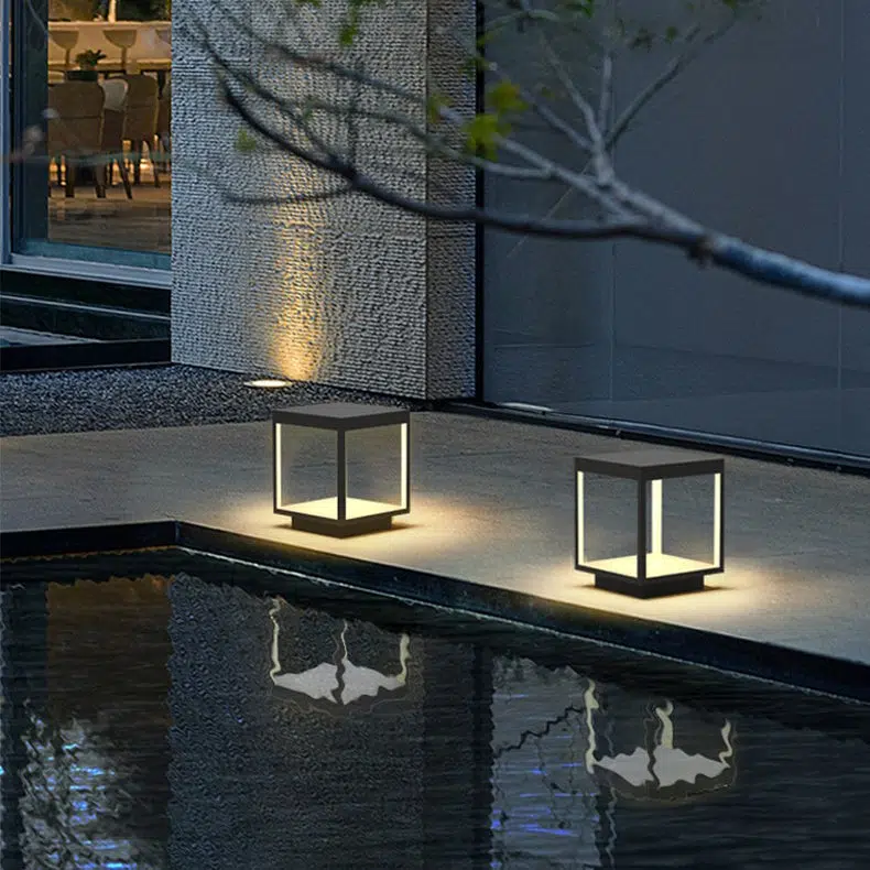 BS-Lighting-LM00787-3.jpg Modern Minimalist Waterproof Square Iron Acrylic LED Outdoor Light For Outdoor - Image 1