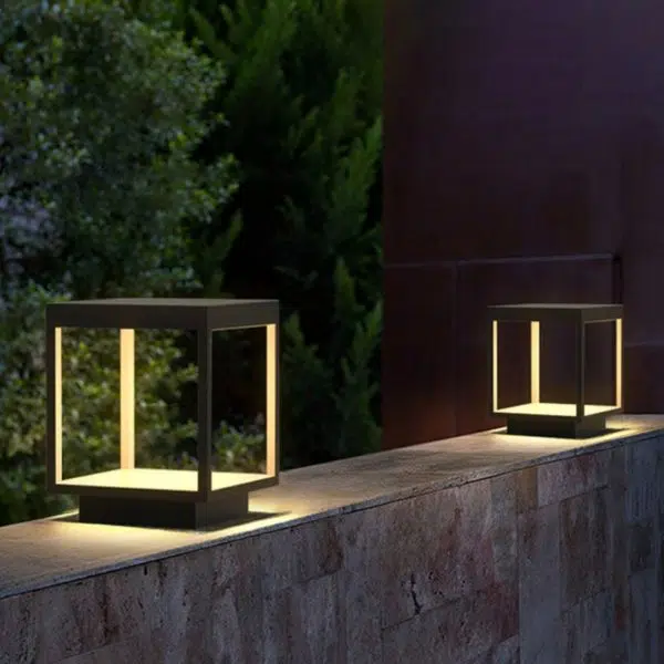 Modern Minimalist Waterproof Square Iron Acrylic LED Outdoor Light For Outdoor - Image 8