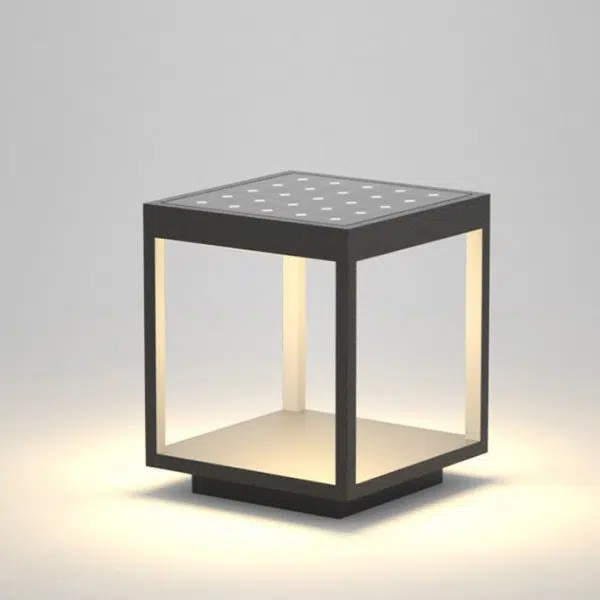 Modern Minimalist Solar Waterproof Square Iron Acrylic LED Outdoor Light For Outdoor - Image 9