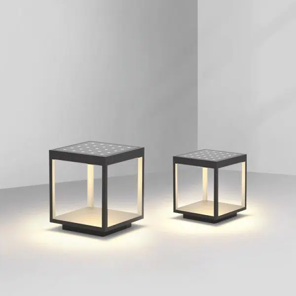 Modern Minimalist Solar Waterproof Square Iron Acrylic LED Outdoor Light For Outdoor - Image 8