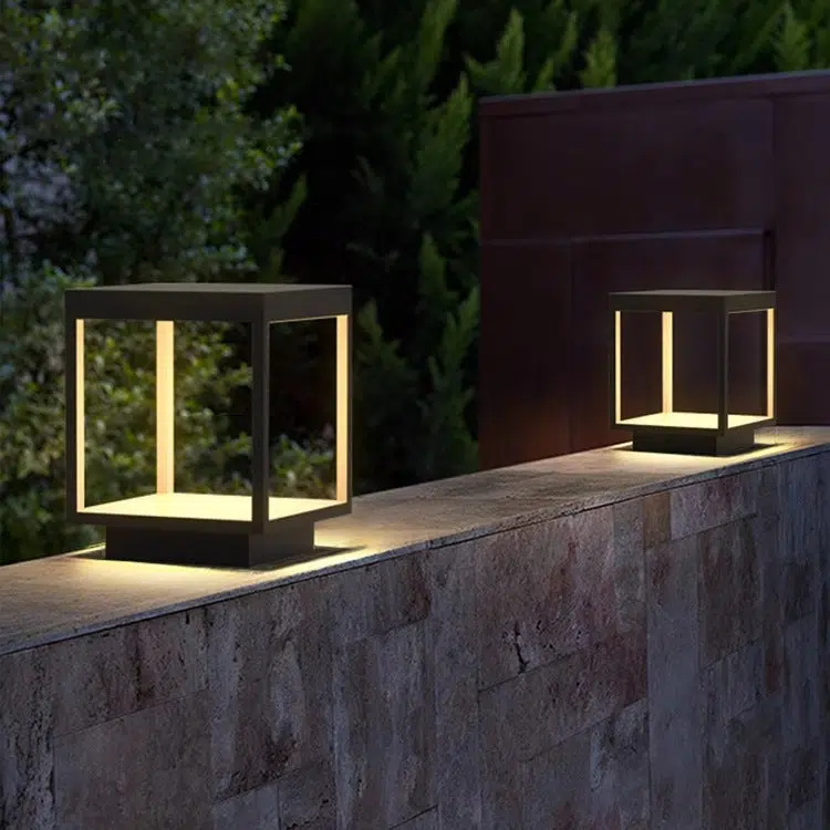 BS-Lighting-LM00788-7.jpg Modern Minimalist Solar Waterproof Square Iron Acrylic LED Outdoor Light For Outdoor - Image 1