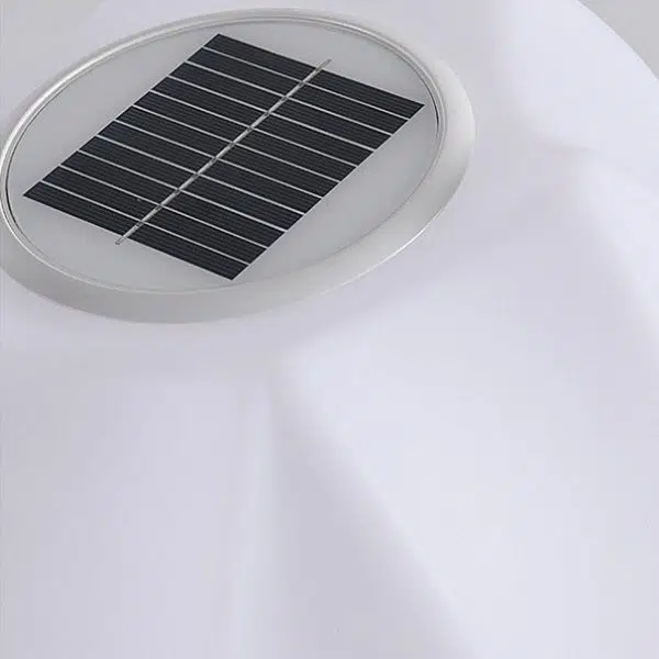 Modern Minimalist Solar Waterproof Lotus Round Cylinder PE LED Outdoor Lights For Patio - Image 7