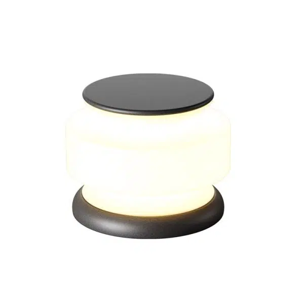 Modern Minimalist Solar Waterproof Cylinder Stainless Steel Plastic LED Outdoor Light For Patio - Image 14