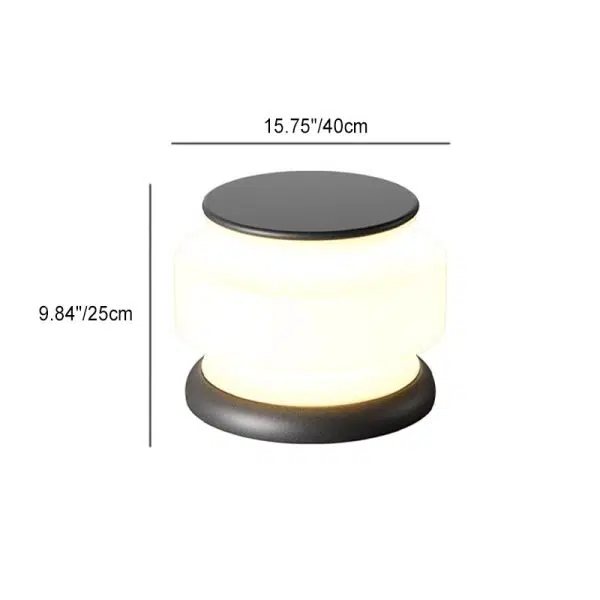 Modern Minimalist Solar Waterproof Cylinder Stainless Steel Plastic LED Outdoor Light For Patio - Image 6