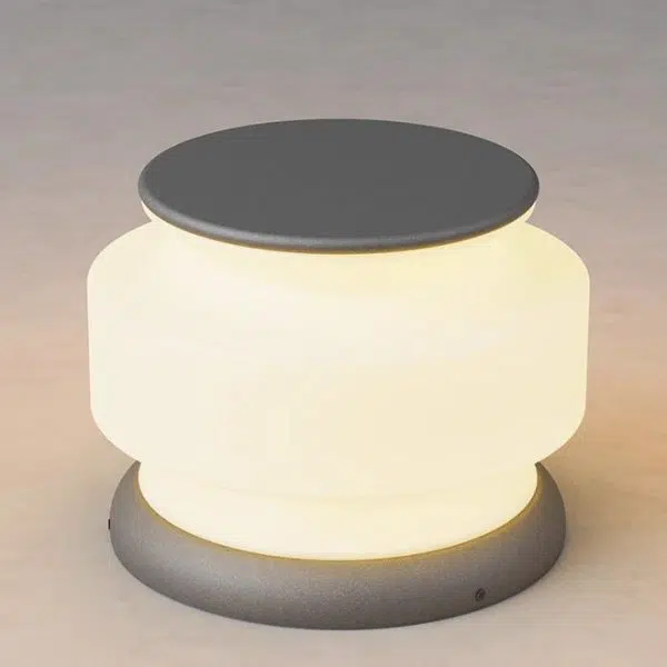 Modern Minimalist Solar Waterproof Cylinder Stainless Steel Plastic LED Outdoor Light For Patio - Image 12