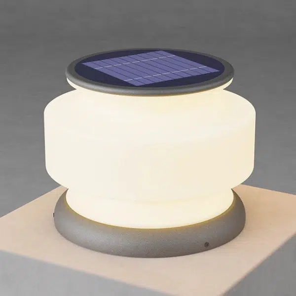 Modern Minimalist Solar Waterproof Cylinder Stainless Steel Plastic LED Outdoor Light For Patio - Image 13