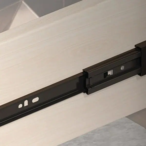 Contemporary Nordic Rectangular Tabletop Solid Wood Nightstand 2-Drawer For Bedroom - Image 6