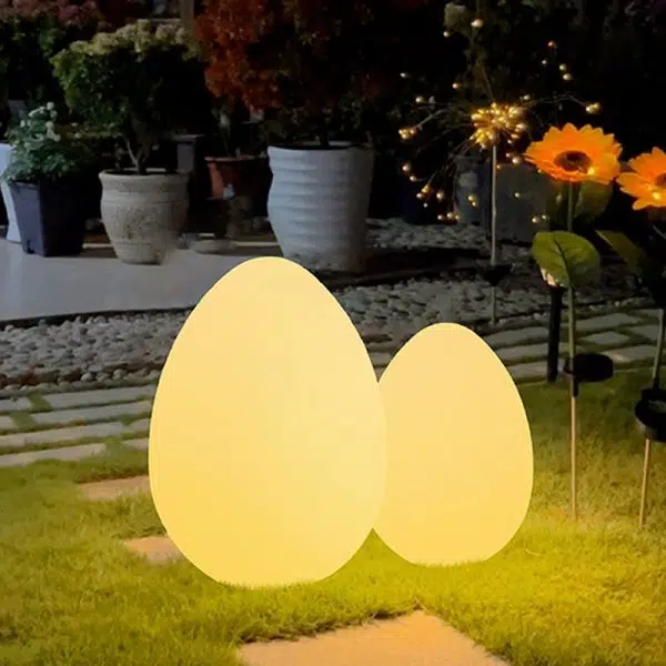 Modern Minimalist Solar Ambient Dinosaur Egg Waterproof PE LED Outdoor Light For Garden - Image 15