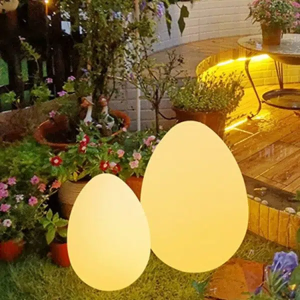 Modern Minimalist Solar Ambient Dinosaur Egg Waterproof PE LED Outdoor Light For Garden - Image 12