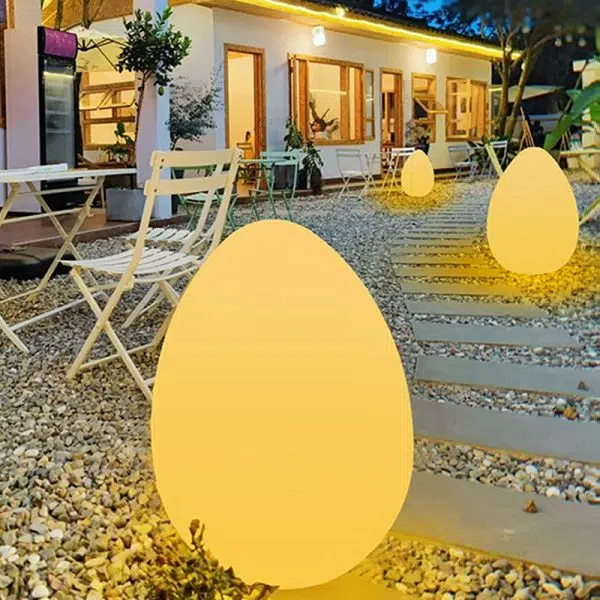 Modern Minimalist Solar Ambient Dinosaur Egg Waterproof PE LED Outdoor Light For Garden - Image 13