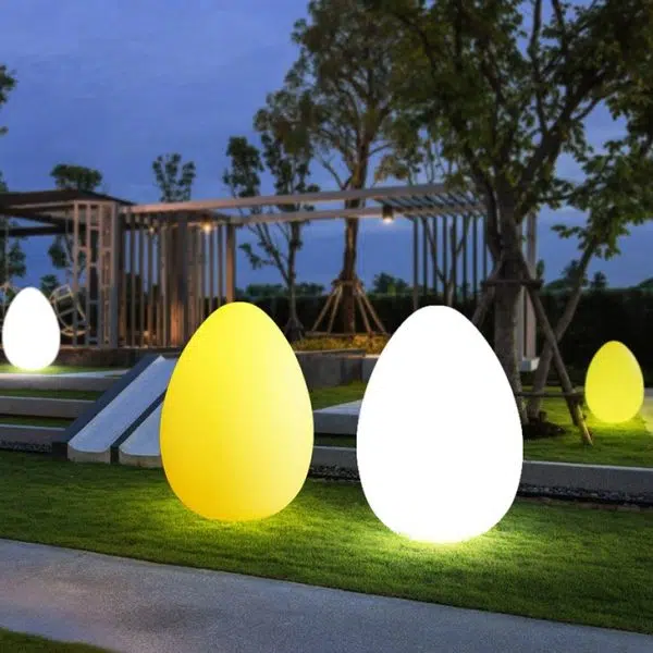 Modern Minimalist Solar Ambient Dinosaur Egg Waterproof PE LED Outdoor Light For Garden - Image 9