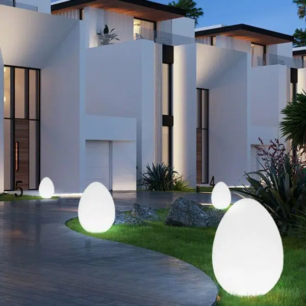 Modern Minimalist Solar Ambient Dinosaur Egg Waterproof PE LED Outdoor Light For Garden - Image 11