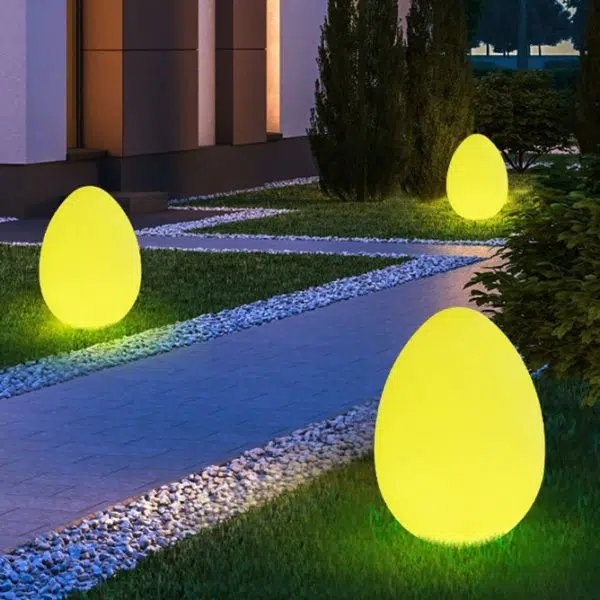 Modern Minimalist Solar Ambient Dinosaur Egg Waterproof PE LED Outdoor Light For Garden - Image 7